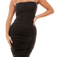 B Darlin Women's Mesh Ruched Tube Dress Black Size XX-Large