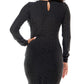 B Darlin Junior's Studded Bodycon Dress Black Size Large