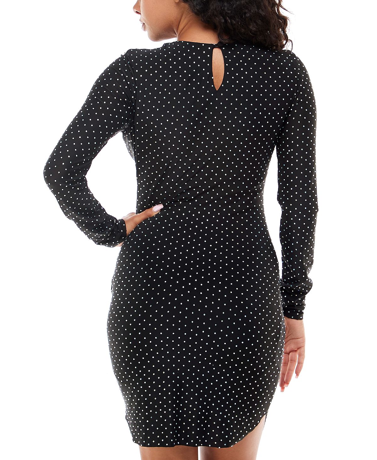 B Darlin Junior's Studded Bodycon Dress Black Size Large