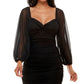 B Darlin Women's Junior's Ruched Bodycon Dress Black Size Medium