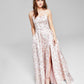 B Darlin Junior's Scoop Neck Jacquard Ball Gown White Size 11-12
