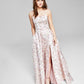 B Darlin Junior's Scoop Neck Jacquard Ball Gown White Size 11-12