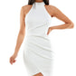 B Darlin Junior's Halter Neck Bodycon Dress White Size 15-16