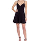 B Darlin Junior's V Neck Fit & Flare Dress Black Size 9-10