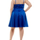 B Darlin Women's Satin A Line Dress Blue Size 16W