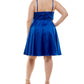 B Darlin Women's Satin A Line Dress Blue Size 24