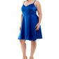 B Darlin Women's Satin A Line Dress Blue Size 24