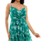 B Darlin Junior's V Neck Tie Front Dress Green Size 12