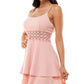 B Darlin Junior's Lace Trim Fit & Flare Dress Pink Size 34
