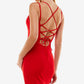 B Darlin Junior's V Neck Bodycon Dress Red Size 15-16