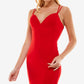 B Darlin Junior's V Neck Bodycon Dress Red Size 15-16