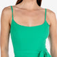 B Darlin Junior's Tie Waist Dress Green Size 11-12