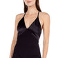 B Darlin Junior's V Neck Mixed-Media Racerback Dress Black Size 5-6