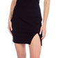 B Darlin Junior's V Neck Mixed-Media Racerback Dress Black Size 5-6
