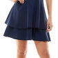 B Darlin Junior's Lace Side Tiered Dress Blue Size 7-8