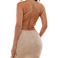 B Darlin Junior's Cowlneck Bodycon Dress Brown Size Large