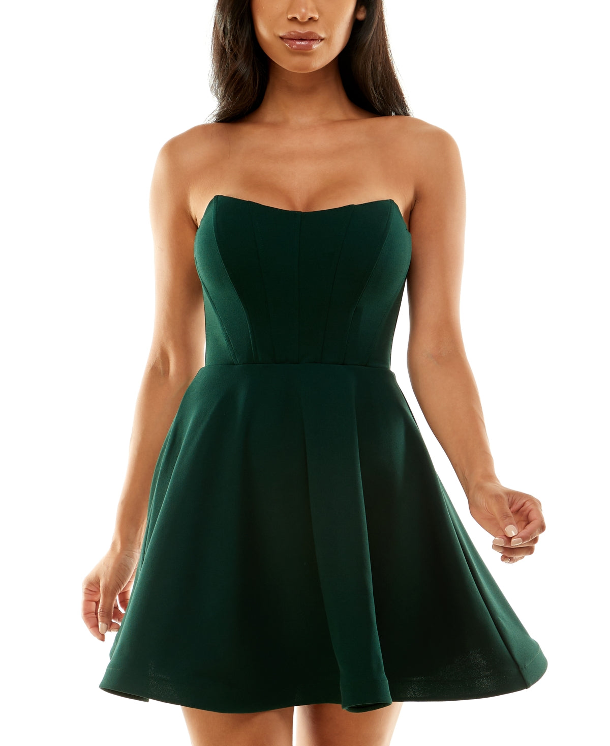 B Darlin Junior's Strapless Corset Dress Green Size 12