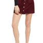 Dickies Women's Patch Pocket Corduroy Miniskirt Red Size 7