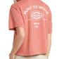 Dickies Junior's Cotton Logo Graphic Crop T-Shirt Terracota  Size Small