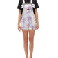 Dickies Junior's Tie Dyed Short Overalls Purple Size Medium