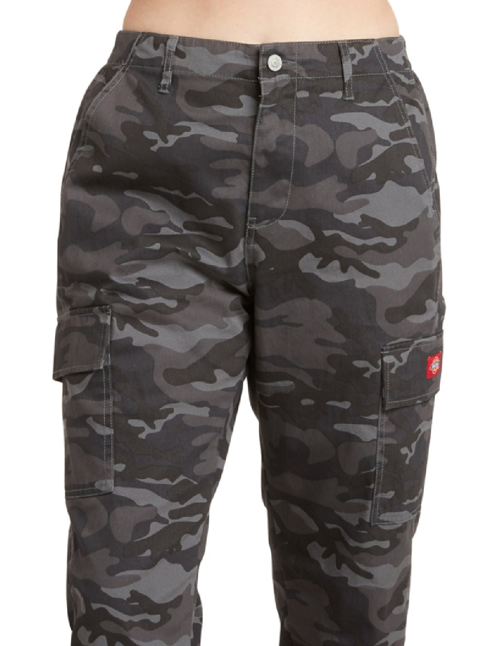 Dickies Women's Camo Jogger Cargo Pants Gray Size Medium