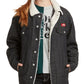 Dickies Junior's Fleece Lined Denim Jacket Black Size X-Large