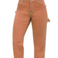 Dickies Women's Pocketed Zippered Carpenter High Rise Straight leg Pants Waist Orange Size 9