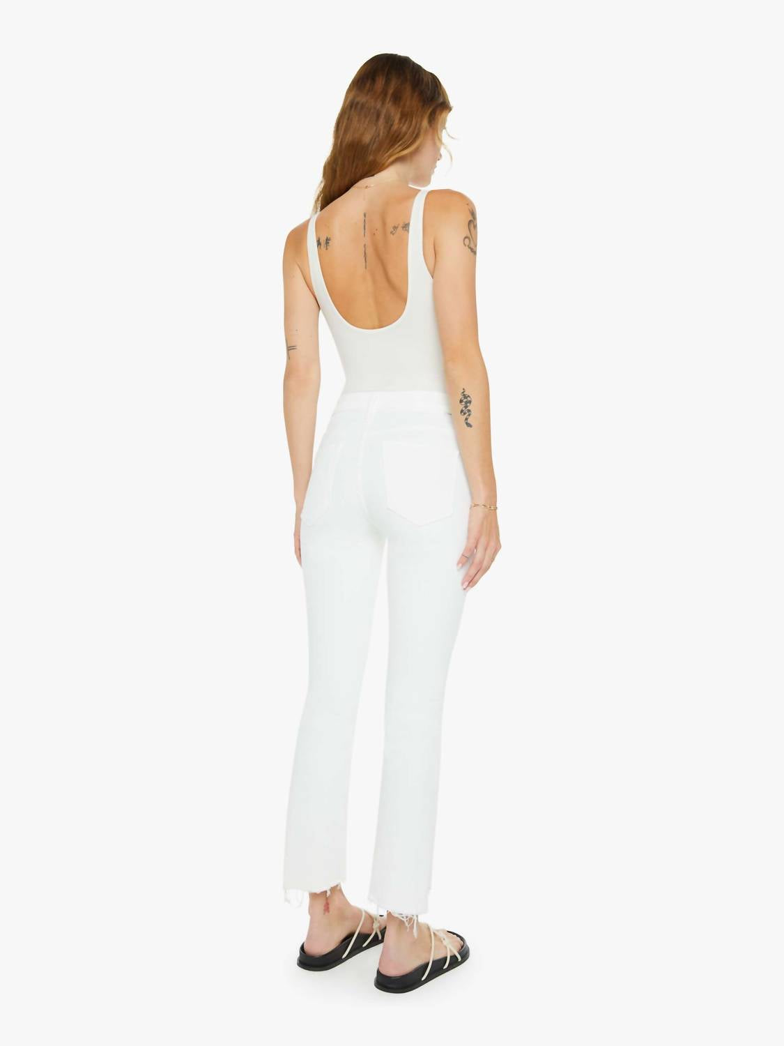 Mother - Insider Crop Step Fray Jean
