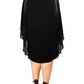SL Fashions Women's Sheer Evening Top Black Size 16W