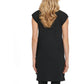 DKNY Women's High Low Logo Tunic Black Size Small