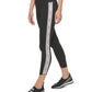 DKNY Women's Cropped Metallic-Contrast 7/8 Leggings Black Size Medium