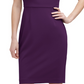 DKNY Women's Puff Sleeve Sheath Dress Purple Size 16