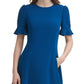 DKNY Women's Flounce Fit & Flare Dress Blue Size 4