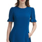 DKNY Women's Flounce Fit & Flare Dress Blue Size 2