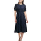 DKNY Women's Polka Dot Midi Dress Blue Size 16