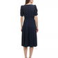 DKNY Women's Polka Dot Midi Dress Blue Size 12