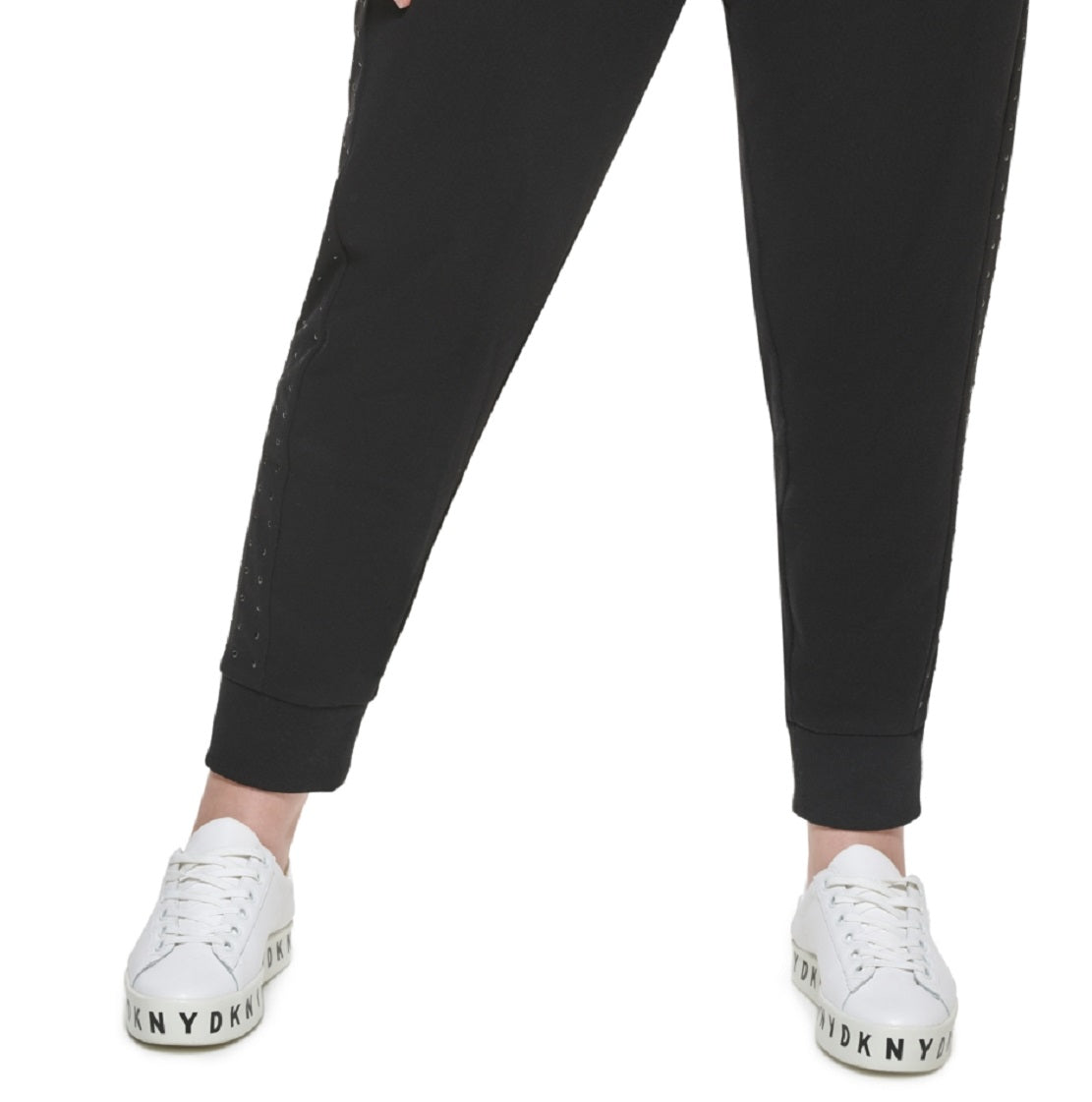 DKNY Women's Embellished Jogger Pants Black Size 2X