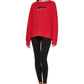 DKNY Women's Sport Embellished Logo Sweatshirt Red Size X-Large