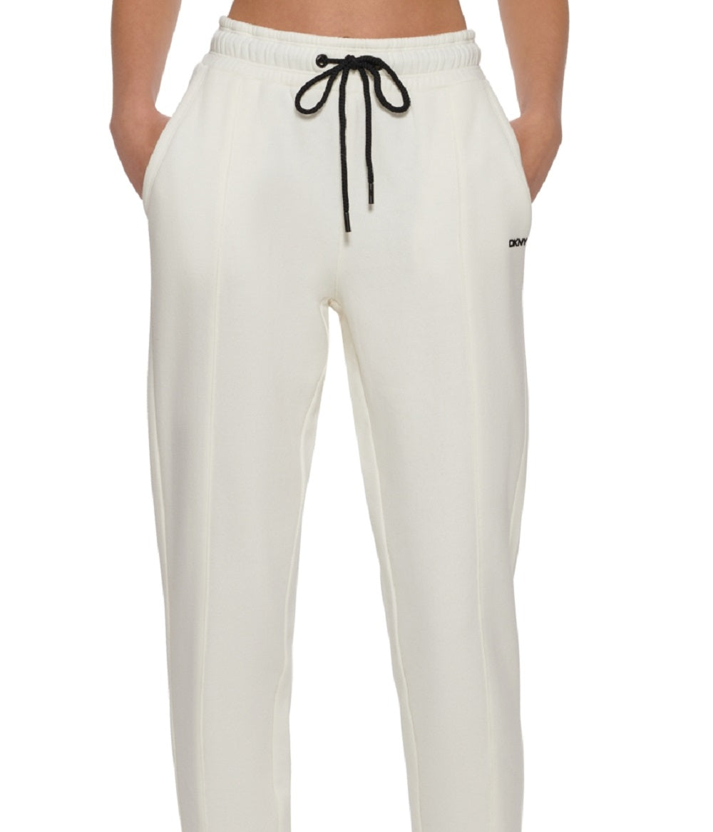 DKNY Women's Sport Drawstring Logo Joggers White Size X-Large