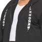 DKNY Women's Logo Drawstring French Terry Hoodie Black Size 1X