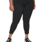 DKNY Women's High Waisted 7/8 Logo Taping Leggings Black Size 3X