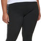DKNY Women's High Waisted 7/8 Logo Taping Leggings Black Size 3X