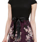 SL Fashions Women's Cap Sleeve Floral Skirt Gown Purple Size 8