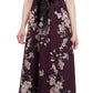SL Fashions Women's Mixed Media Floral Maxi Dress Purple Size 10