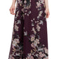 SL Fashions Women's Mixed Media Floral Maxi Dress Purple Size 10