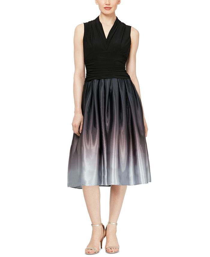 SL Fashions Women's Ombre Party Dress Black Size 10