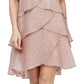 SL Fashions Women's Tiered Shimmer Shift Dress Pink Size 4