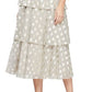 SL Fashions Women's Metallic Dotted Ruched Waist Dress Brown Size 14