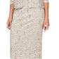 SL Fashions Women's 2 Pc Lace Jacket & Midi Dress Set Brown Size 14 Petite