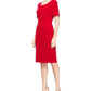 SL Fashions Women's Beaded Sleeve Sheath Dress Red Size 10